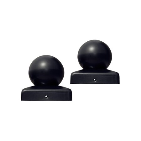 ALEKO Medium Cap for Driveway Gate Post - 2.5 x 2.5 Inches - Black - Lot of 2
